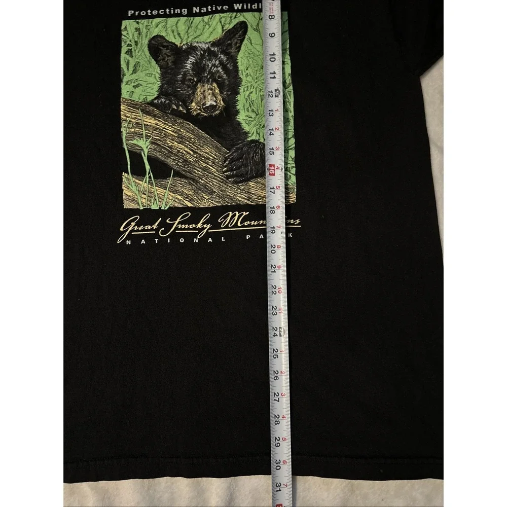 Vintage 80s ‎ Bear Nature Smoky Mountains T-Shirt XL  Black